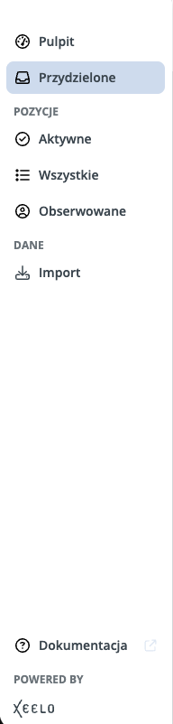 Xeelo side navigation menu