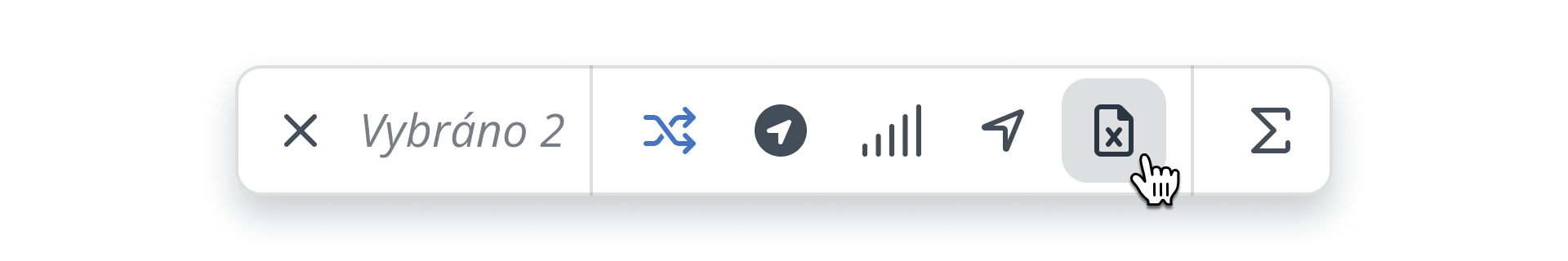 Toolbar_Export_to_excel_CZ